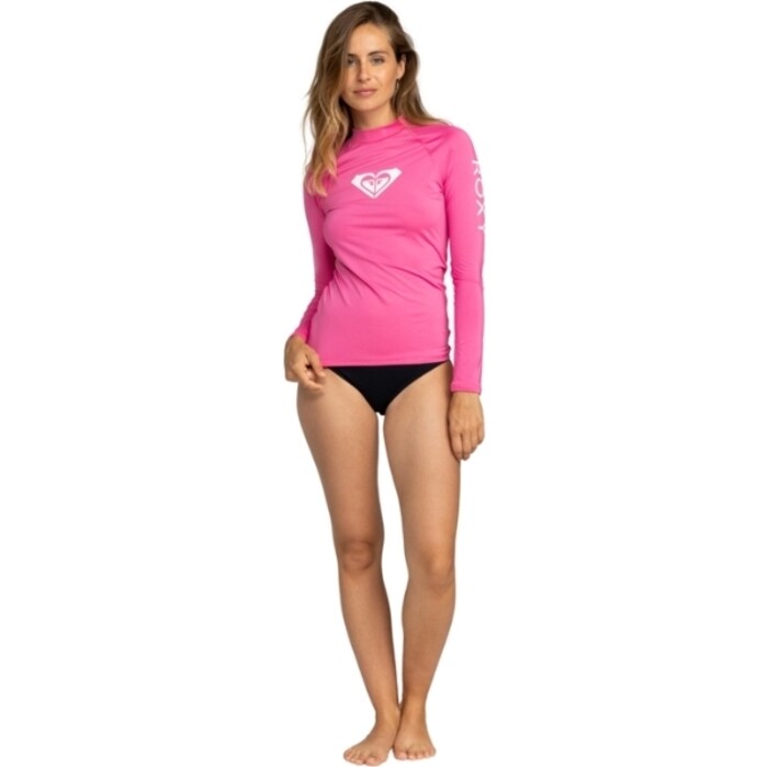 2024 Roxy Frauen Wholehearted Long Sleeve Lycra Weste ERJWR03547 - Shocking Pink